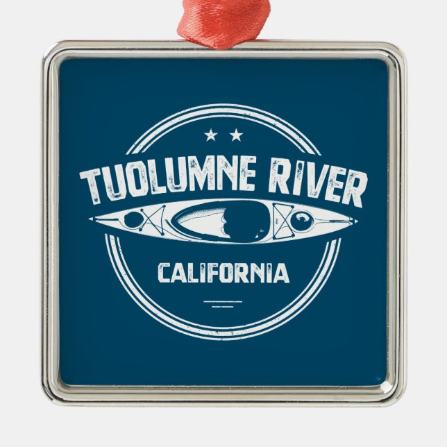 Tuolumne River, California Metal Tree Decoration (Front)