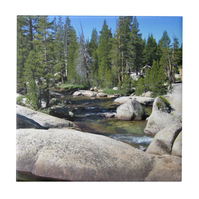 Tuolumne River in Tuolumne Meadows, Yosemite, CA Tile (Front)