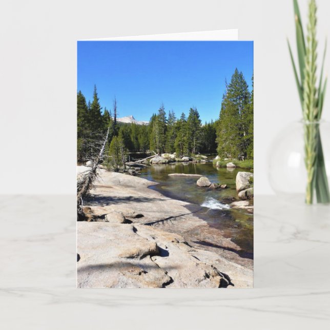 Tuolumne River with Cathedral Peak, Yosemite, CA Card (Front)
