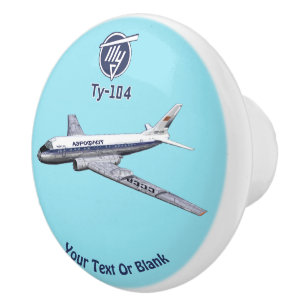 Tupolev (Туполев) Tu-104 Airliner Ceramic Knob