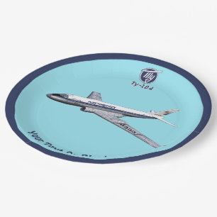 Tupolev (Туполев) Tu-104 Airliner Paper Plate