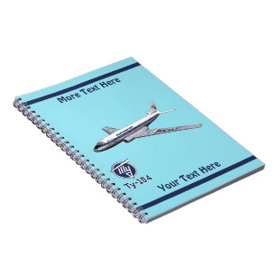 Tupolev (Туполев) Tu-104 Airliner Spiral Notebook