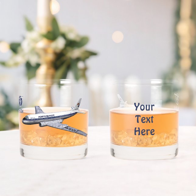 Tupolev (Туполев) Tu-104 Airliner Whiskey Glass (Insitu (Wedding))