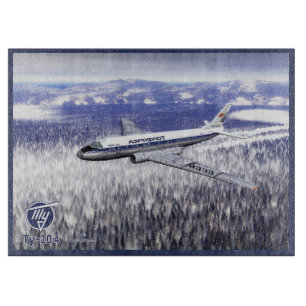 Tupolev (Туполев) Tu-104 Over Siberia Cutting Board