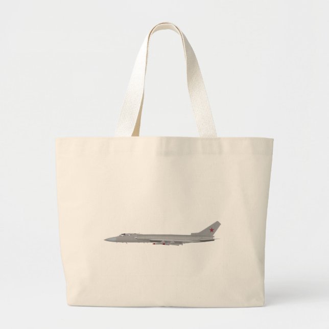 Tupolev Tu-128  Fiddler Large Tote Bag (Front)
