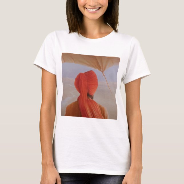 Turbaned backview with tenting T-Shirt (Front)