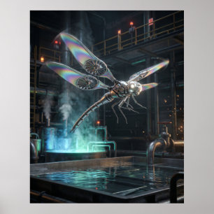 Turbine Dragonfly Drift Poster