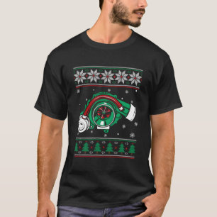 Turbo Car Mechanic Matching Ugly Christmas Racing  T-Shirt