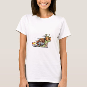 Turbo-Charged Snail Racer with Rocket Booster T-Shirt