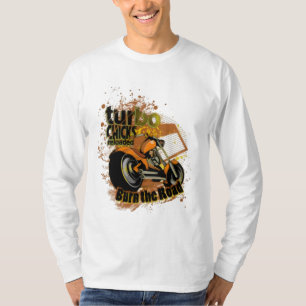 Turbo Chicks Burn The Road T-Shirt