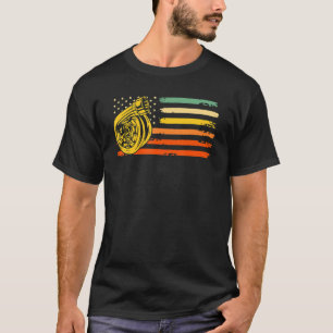 Turbo Flag July 4th Patriotic Car Enthusiast Racin T-Shirt