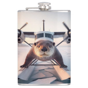 Turbo Prop Twin Engine Float Plane Bush Canada Hip Flask