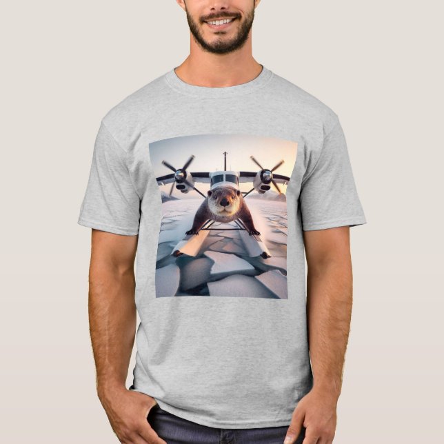Turbo Prop Twin Engine Float Plane Bush Canada T-Shirt (Front)