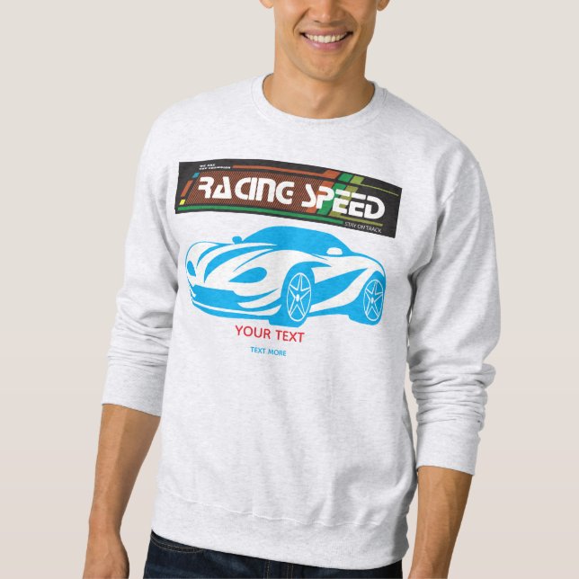 Turbo Racing Speed Car – Performance Auto Art Sweatshirt (Front)