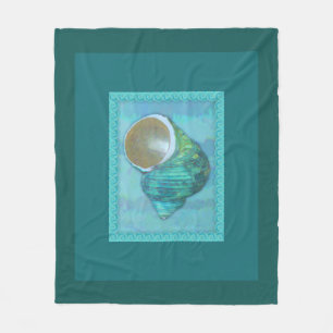 Turbo Shell with Wave Border Fleece Blanket