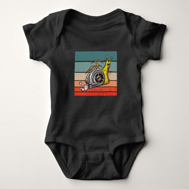 Turbo snail baby bodysuit (Front)