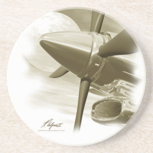 TURBO Vintage Style Aircraft Coaster