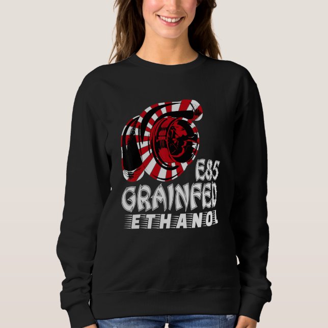 Turbocharger Drag Racing Race Car Turbo Grain Fed  Sweatshirt (Front)