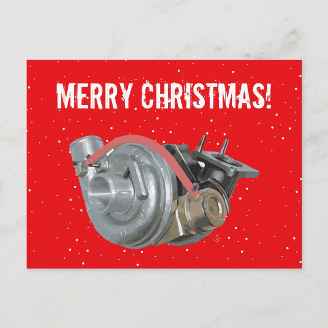 Turbocharger Holiday Postcard (Front)