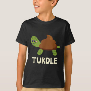 Turdle Funny Turtle Poop Emoticon  T-Shirt