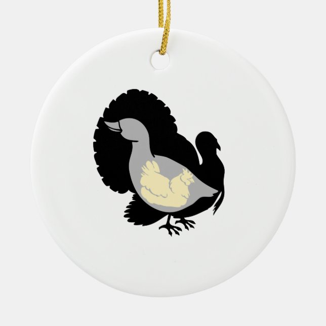Turducken Ceramic Tree Decoration (Front)