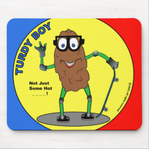 Turdy Boy Stand - Red and Blue Mousepad - Clean