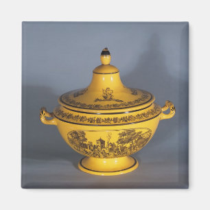 Tureen with black print design, c.1820 magnet