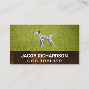 Turf Grass Dalmatian Puppy Business Card