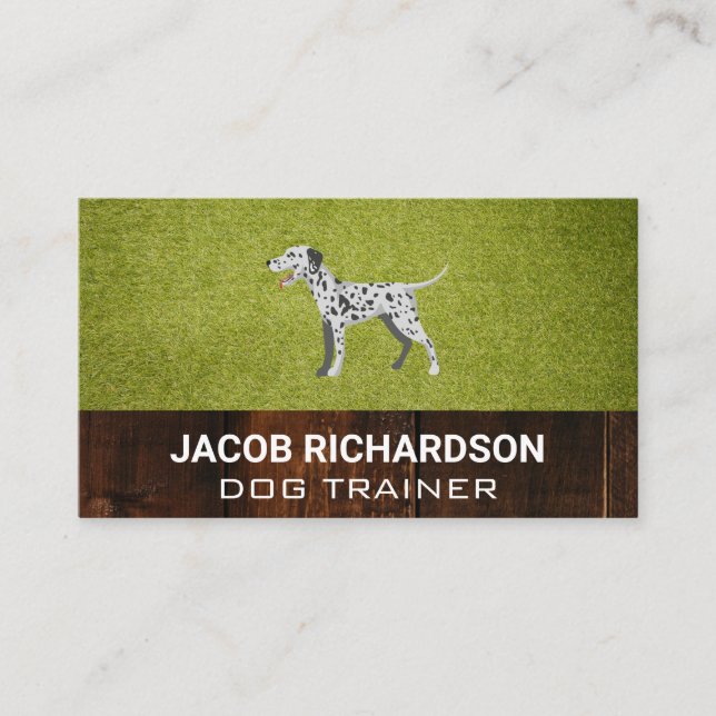 Turf Grass | Dalmatian Puppy Business Card (Front)