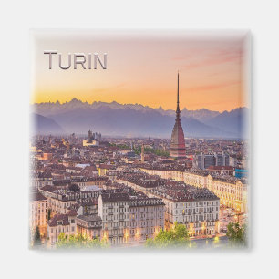 Turin at sunset - Piedmont - Magnet
