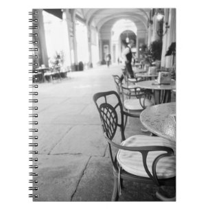 Turin Italy, Cafe and Archway Notebook