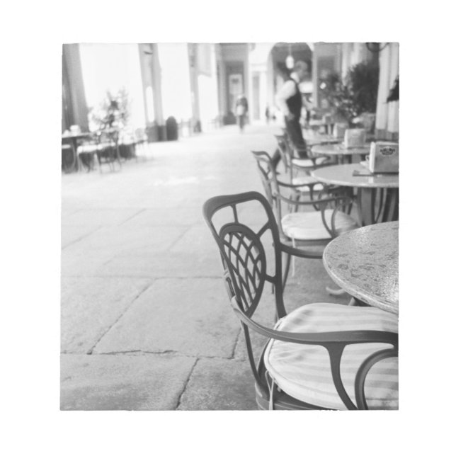 Turin Italy, Cafe and Archway Notepad (Front)