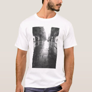Turin Italy, Wet Street Evening T-Shirt