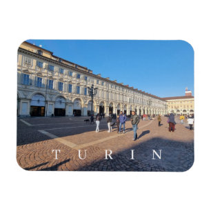Turin Piazza San Carlo view fridge magnet