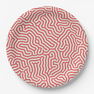 turing lines organic shape paper plate