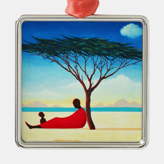 Turkana Afternoon 1994 Metal Tree Decoration (Front)