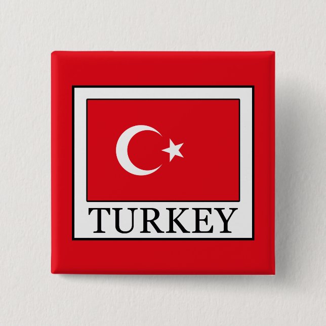 Turkey 15 Cm Square Badge (Front)