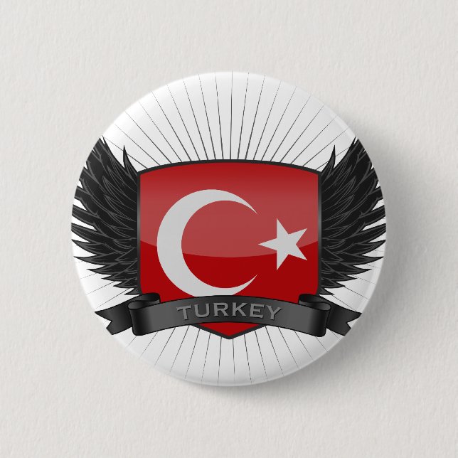 TURKEY 6 CM ROUND BADGE (Front)