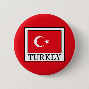 Turkey 6 Cm Round Badge