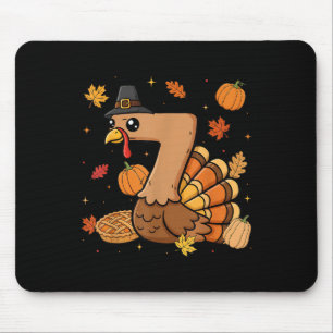 Turkey 7 Thanksgiving Pumpkin Gen Z Alpha Meme Mat Mouse Pad