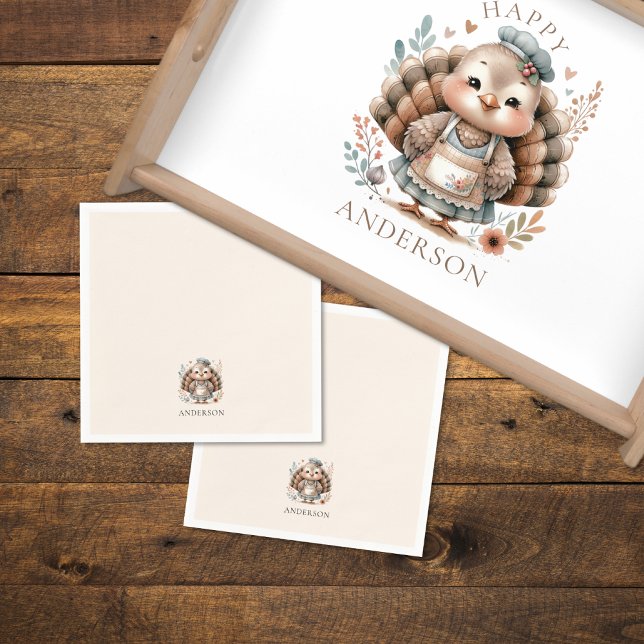 Turkey Add Name Napkin (Creator Uploaded)