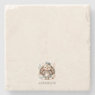 Turkey Add Name Stone Coaster