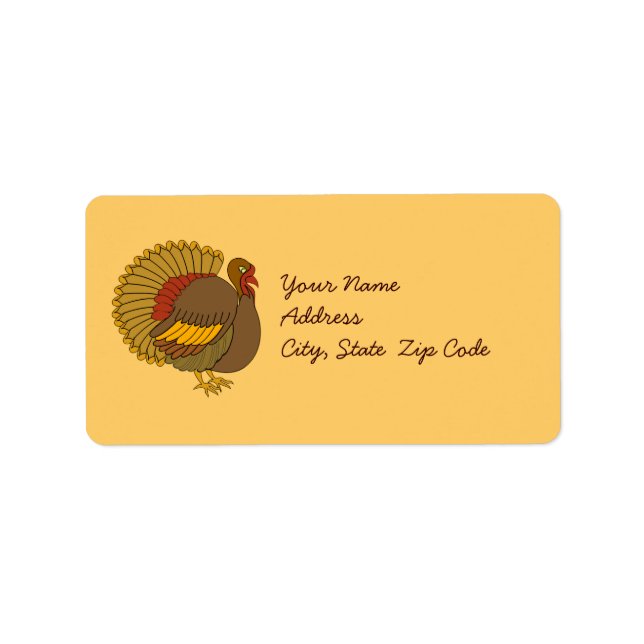 Turkey Address Label Stickers (Front)