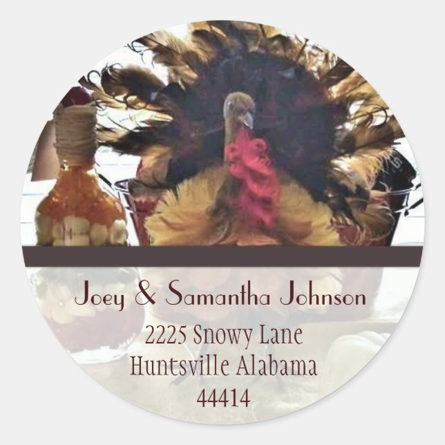 Turkey Address Stickers (Front)