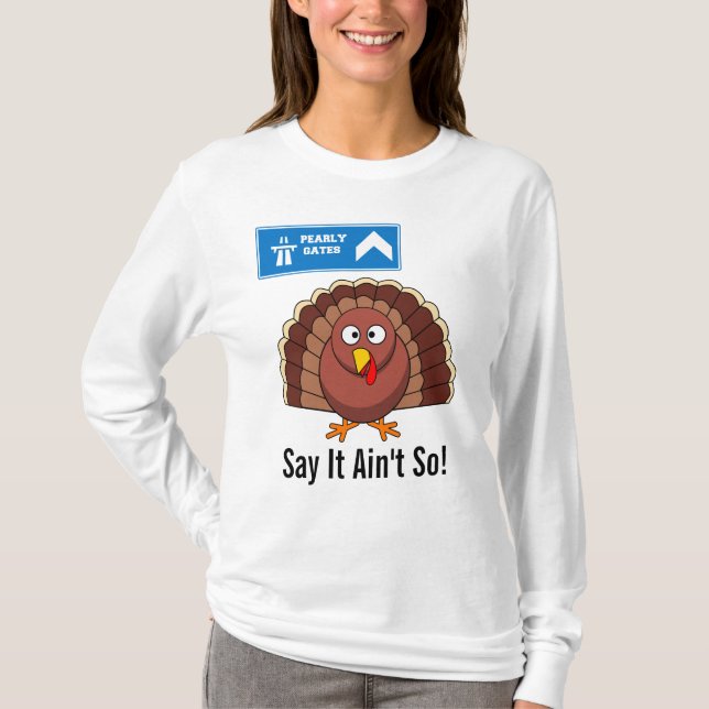 Turkey After Thanksgiving Cartoon Sweatshirt T-Shirt (Front)