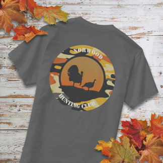 Turkey and Camo Round Design T-Shirt