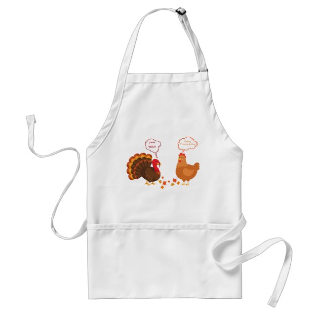 Turkey and Chicken Thanksgiving Standard Apron (Front)