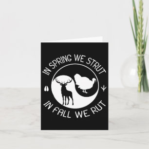 Turkey And Deer Hunting Hunter Card