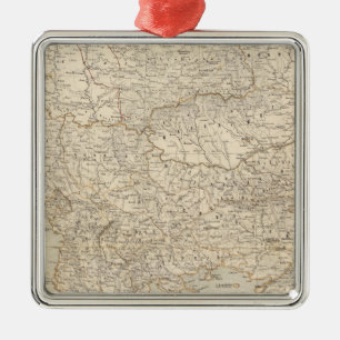 Turkey and Greece Atlas Map Metal Tree Decoration