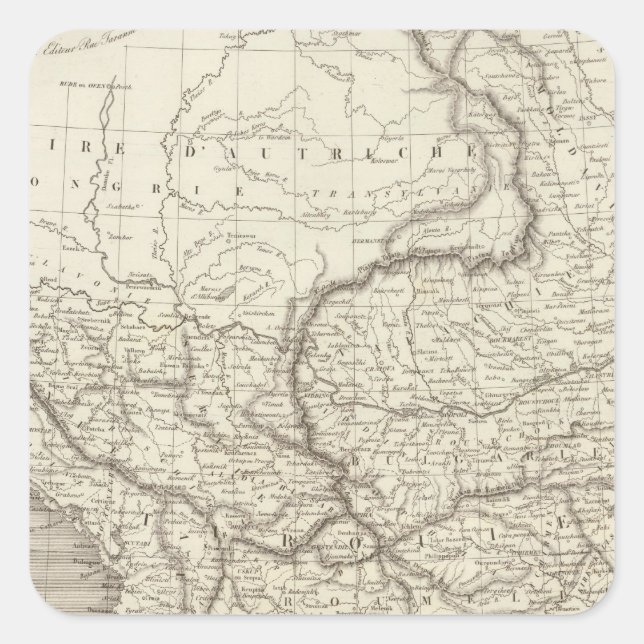 Turkey and Greece map Square Sticker (Front)